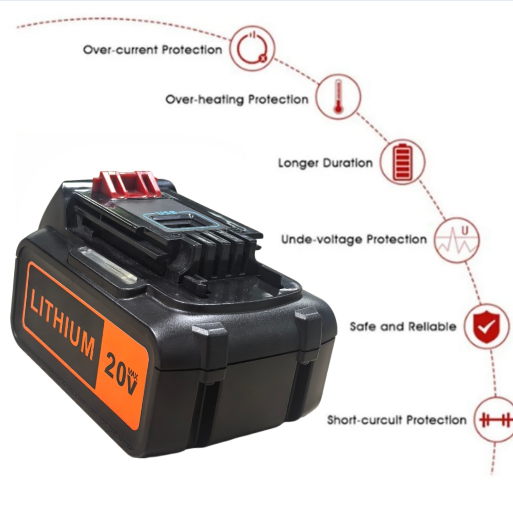 High Capacity 8Ah Lithium Batt - огляд і ціна Black+Decker Tool 20V Max